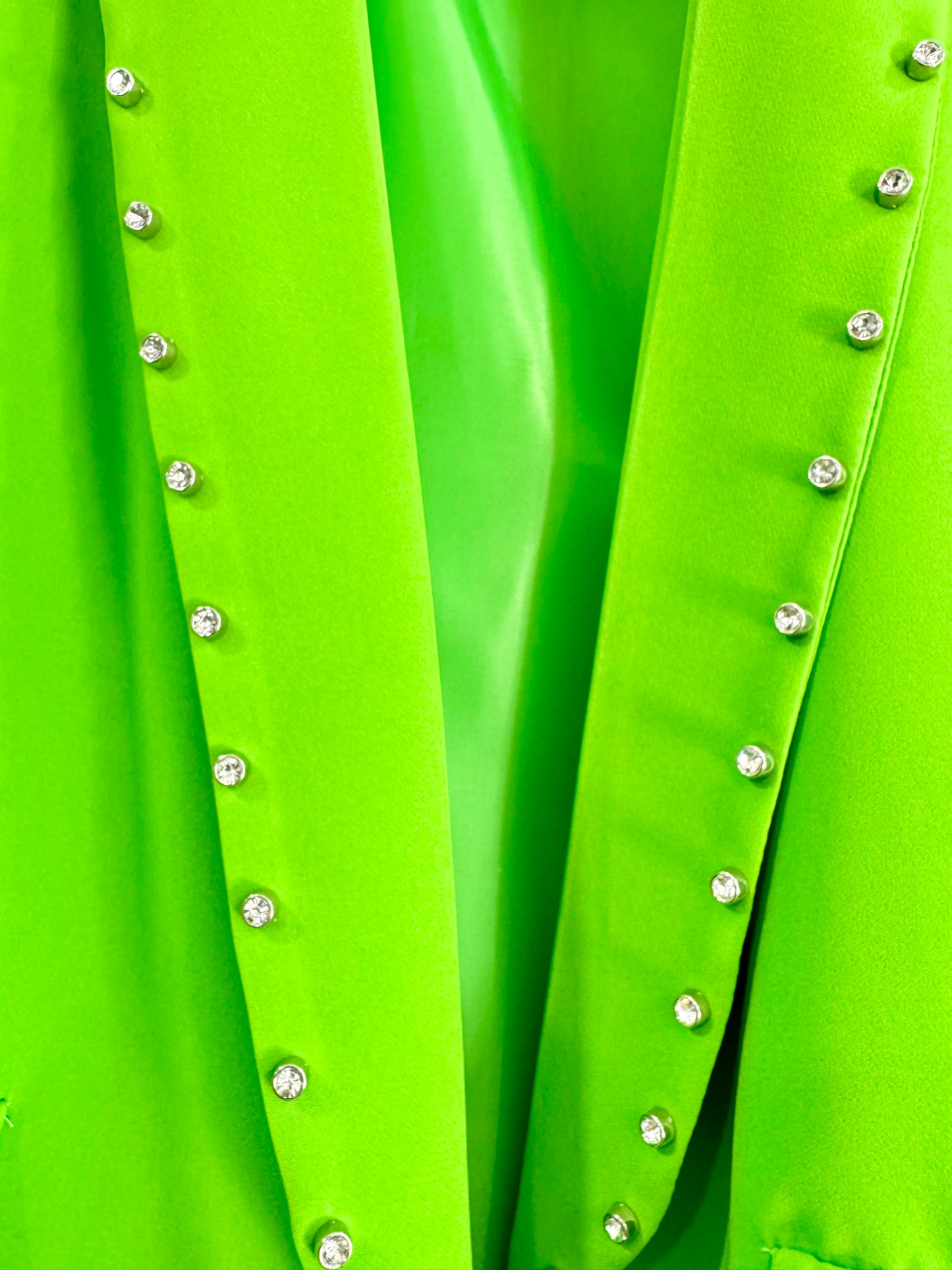 Blazer Manga Recogida Color Verde Fluor Cristal