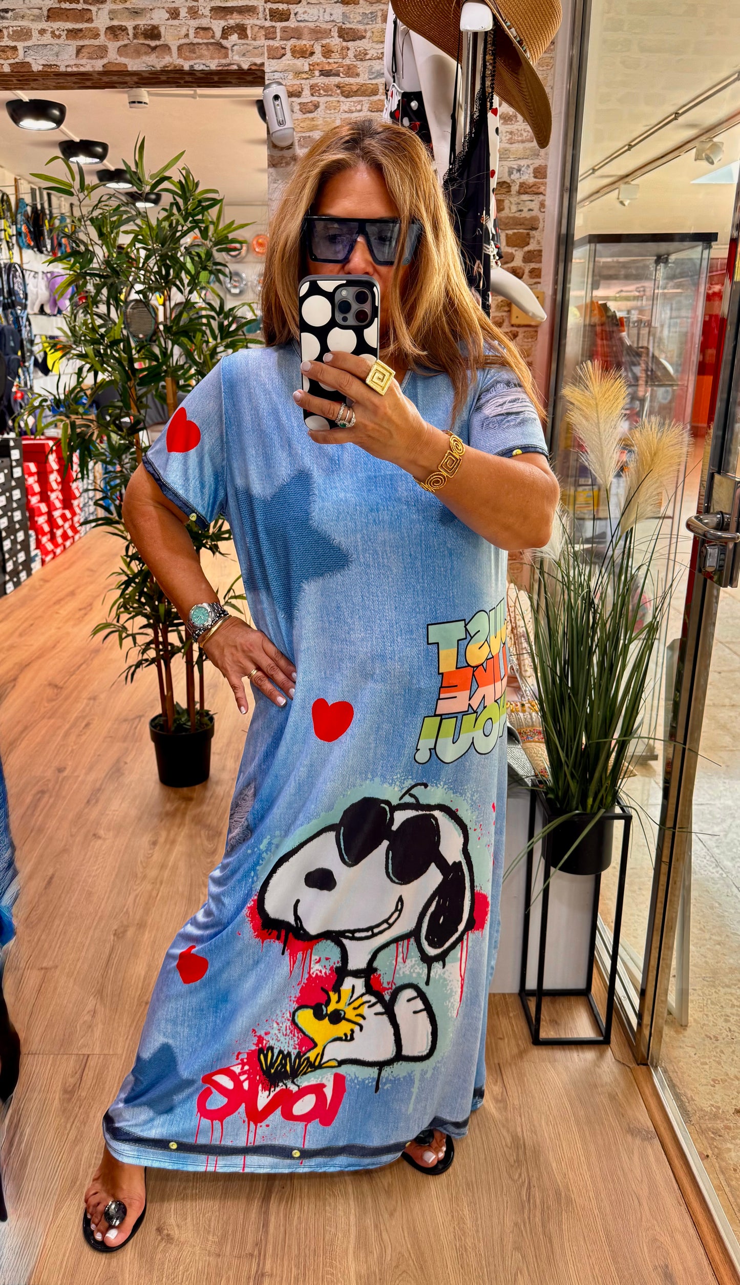 Vestido Largo Snoopy Estrella
