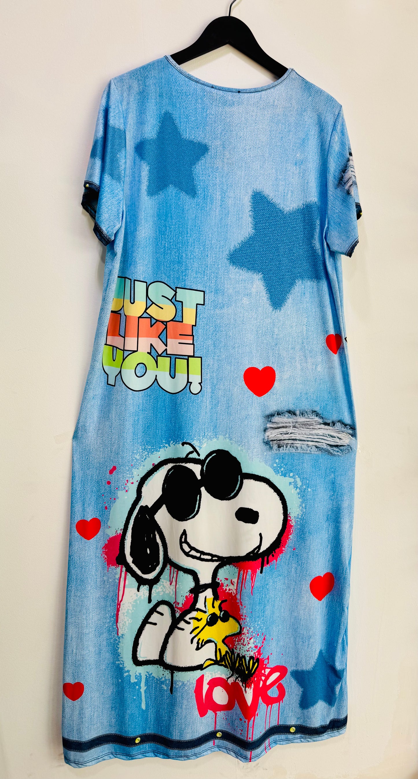 Vestido Largo Snoopy Estrella