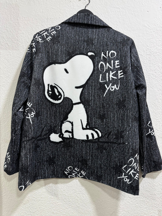 Blazer Snoopy Negro Gris