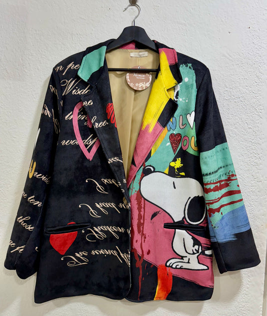 Blazer Paño Snoopy Color