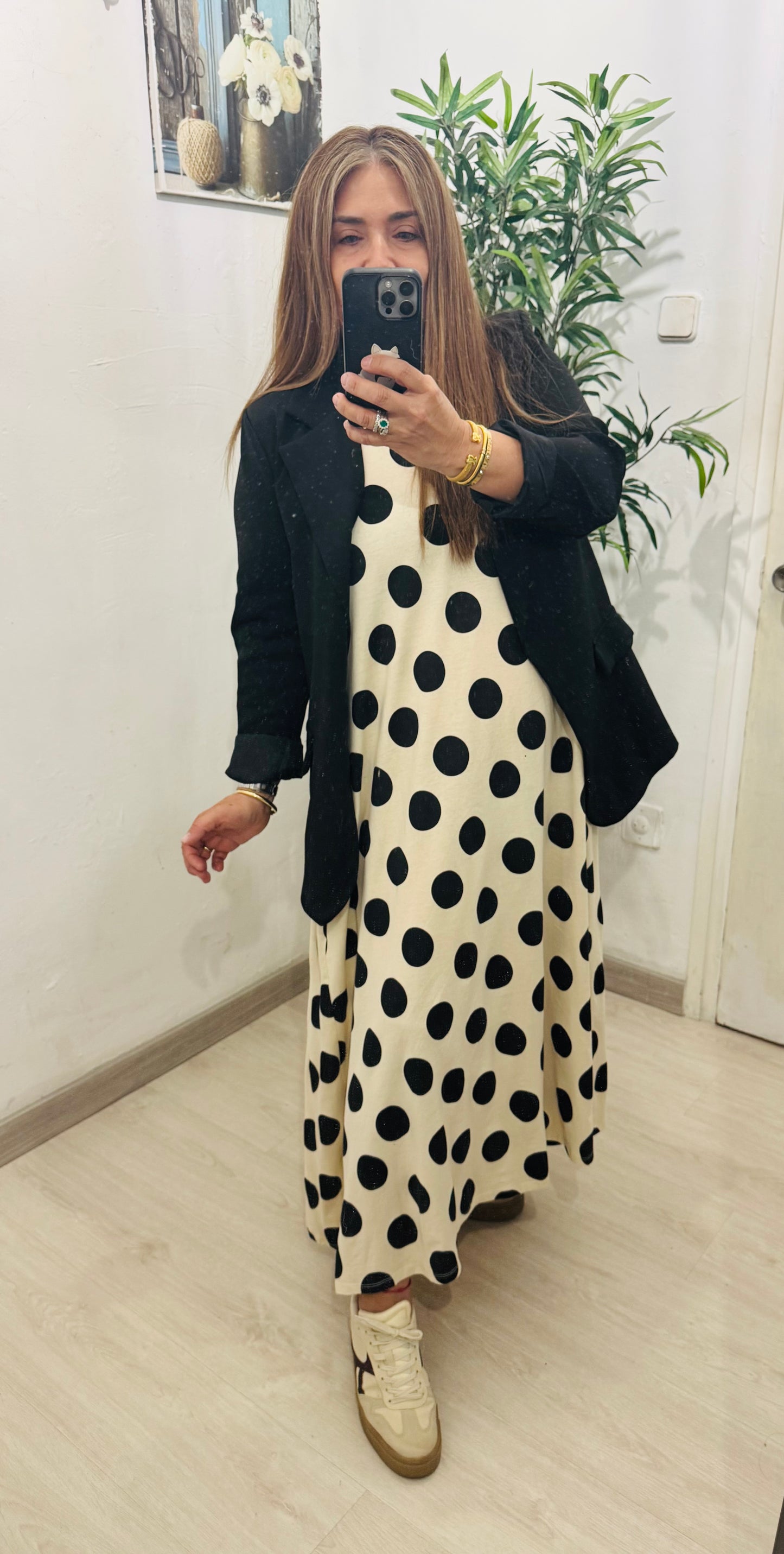 Vestido Topos Campana