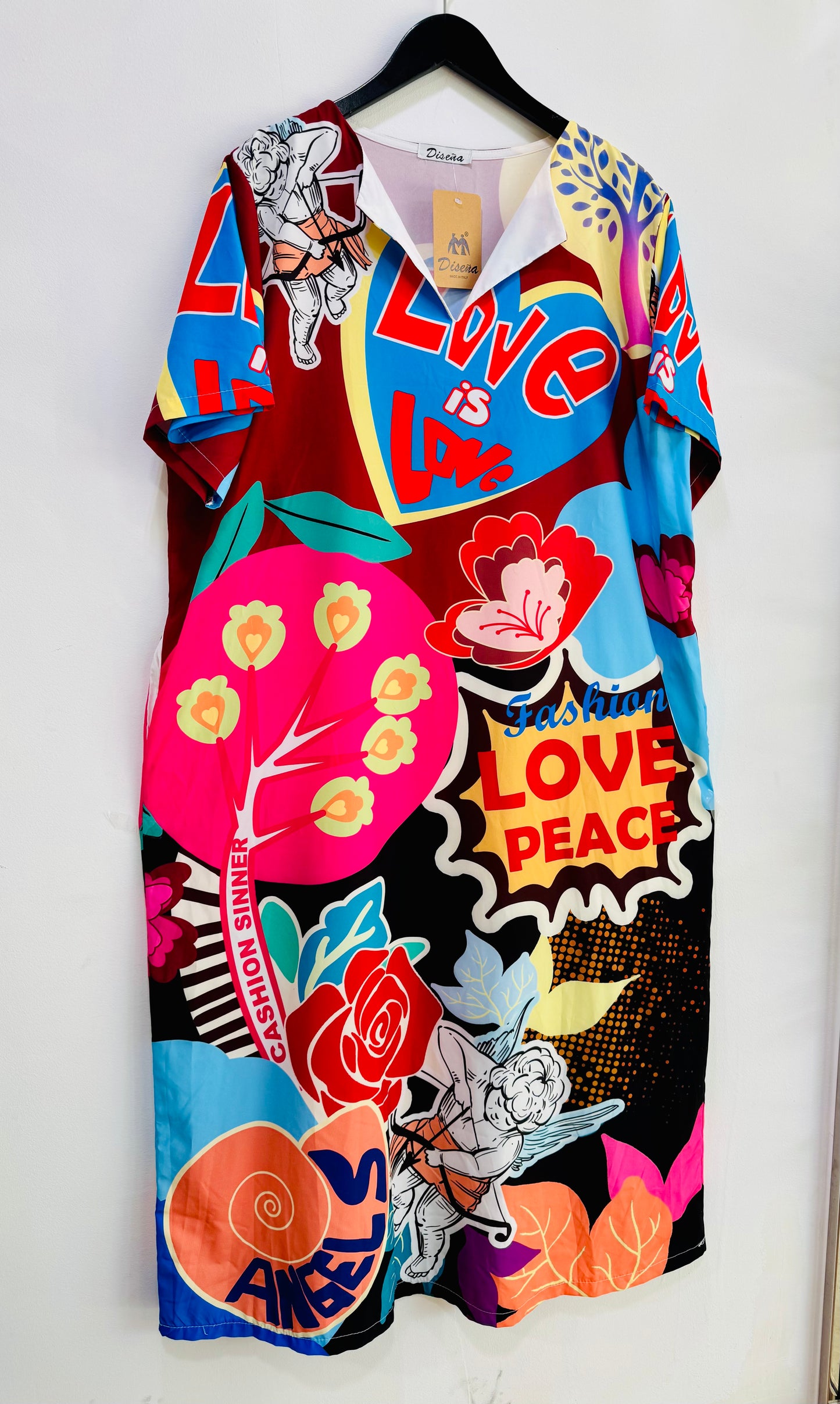 Vestido Estampado Love