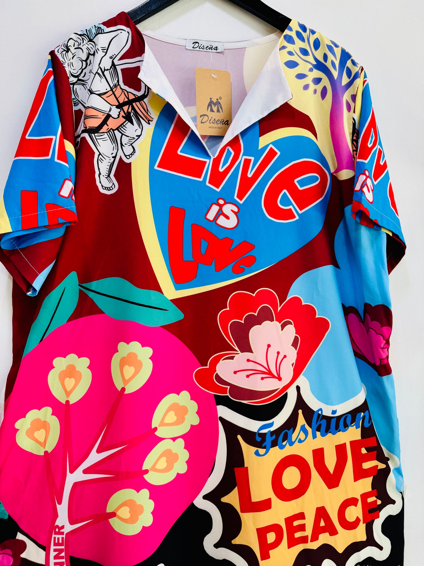 Vestido Estampado Love