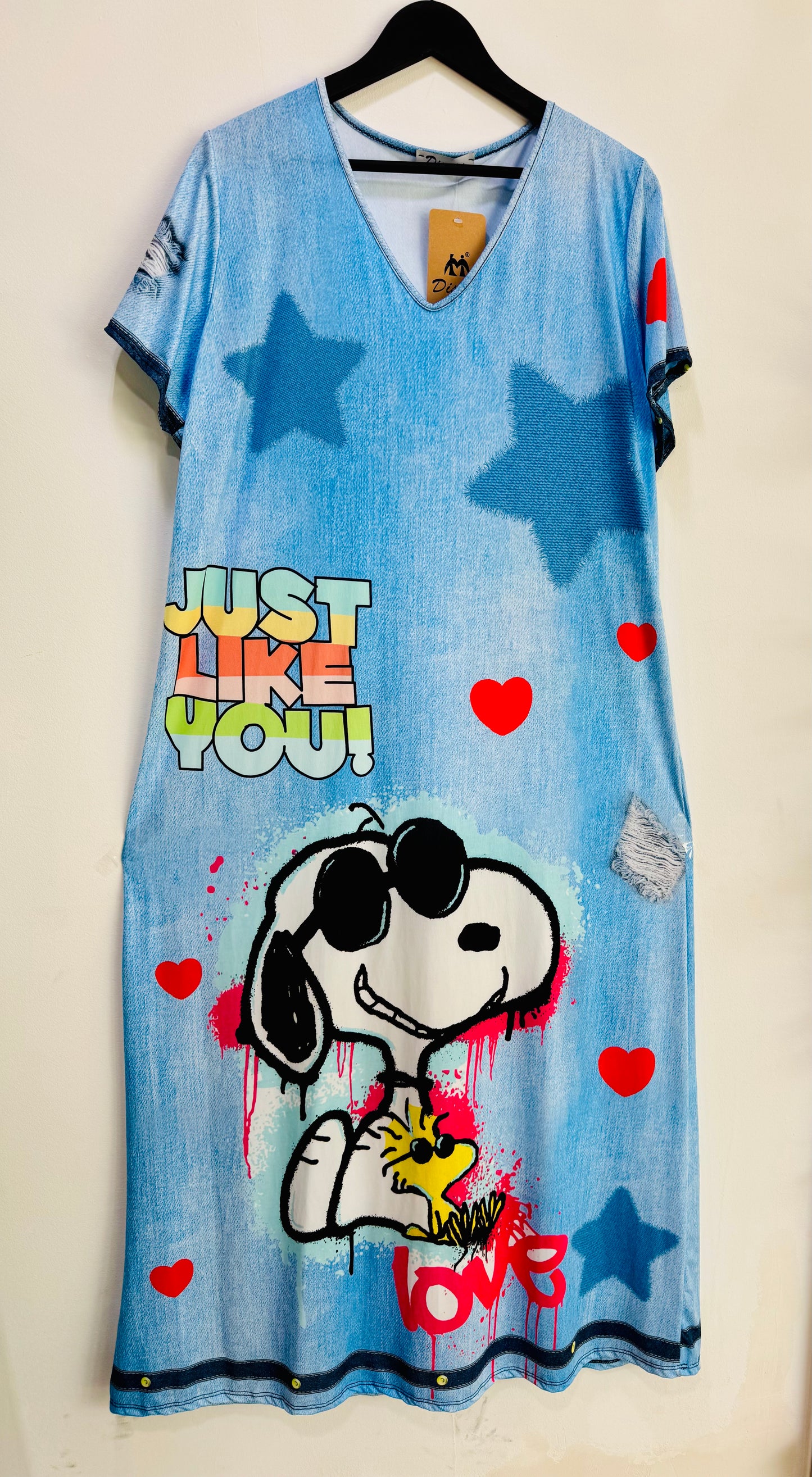 Vestido Largo Snoopy Estrella